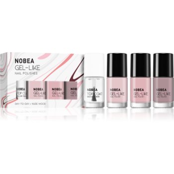 NOBEA Day-to-Day 4-Piece Gel-like Nail Polish set set de lacuri de unghii Nude mood - imagine 2